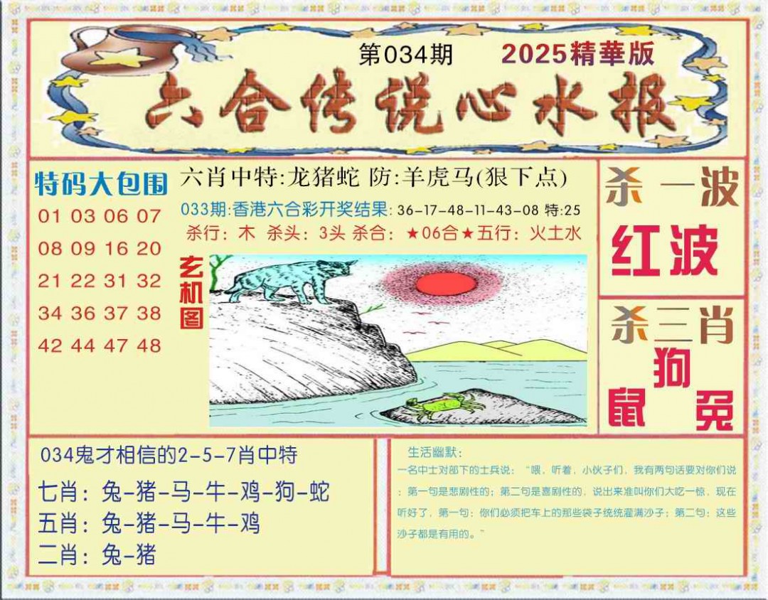 2025034期六合传说(心水版)