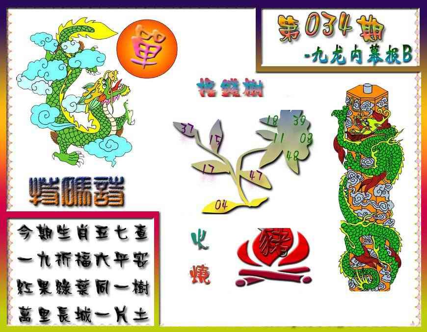 2025034期九龙内幕特肖图a
