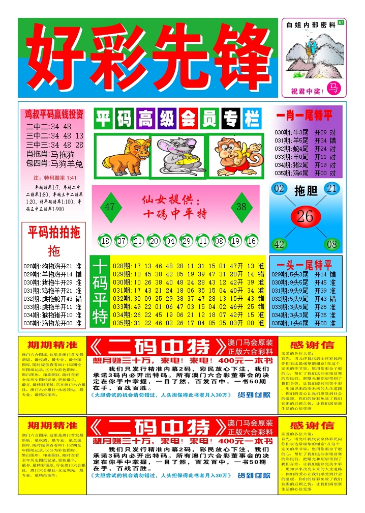 2025035期好彩先锋4
