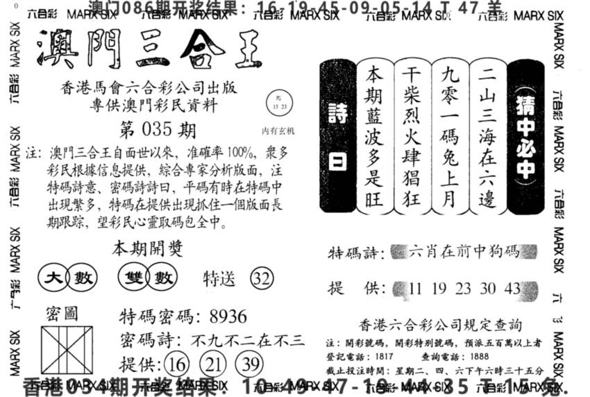 2025035期另澳门三合王A