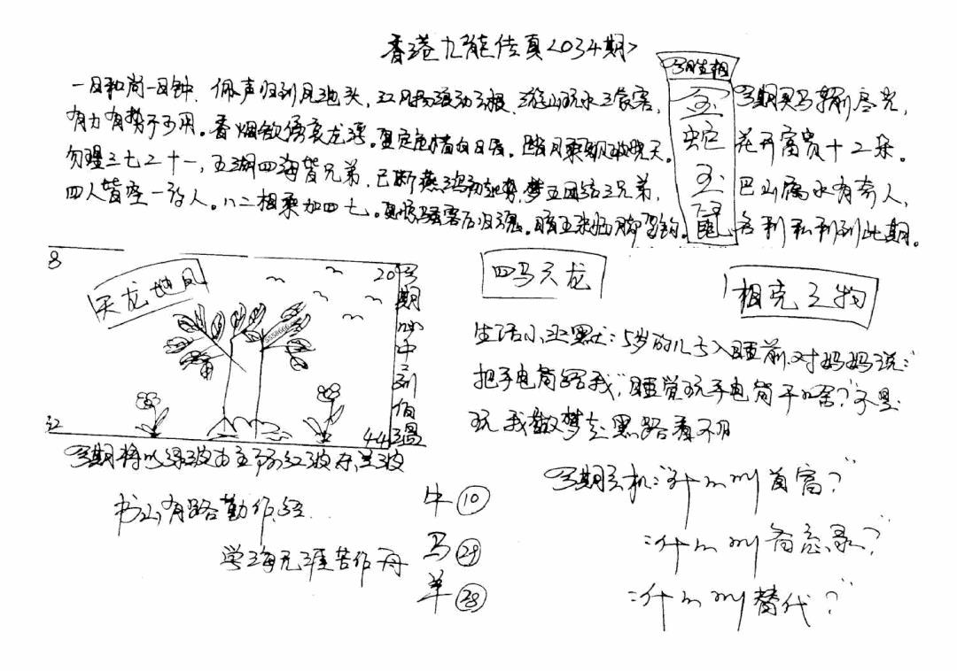 2025034期手写九龙内幕(早图)